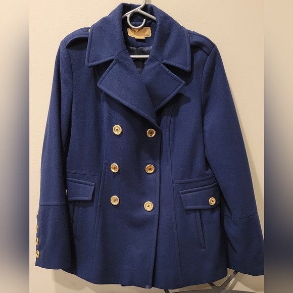 Michael Kors Women's Peacoat with Gold Buttons XL - Picture 1 of 7